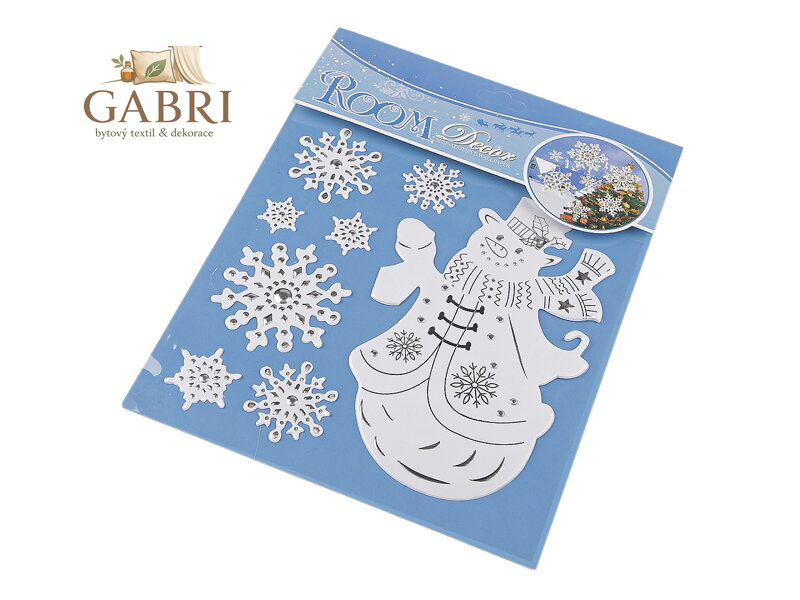 Vánoční samolepky plastické 3D