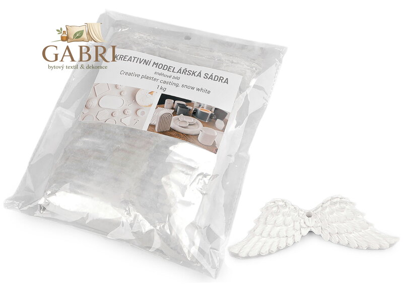 Kreativní modelářská sádra sněhově bílá 1 kg