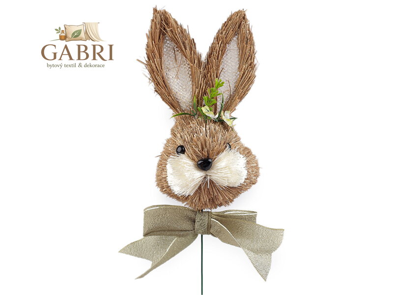 Zápich velikonoční zajíček slaměný