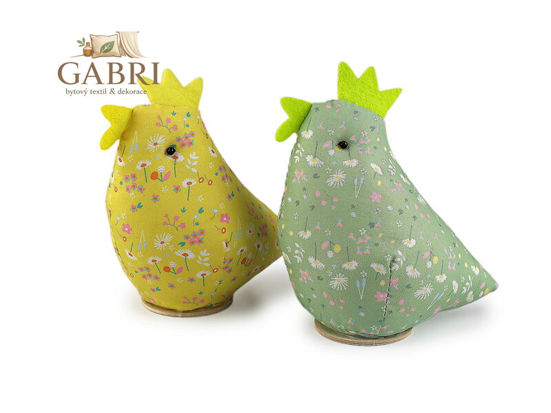 Textilní slepička k jarnímu aranžování