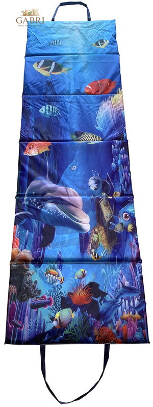 ACRA Lehátko plážové skládací textilní mořský svět 195x55cm