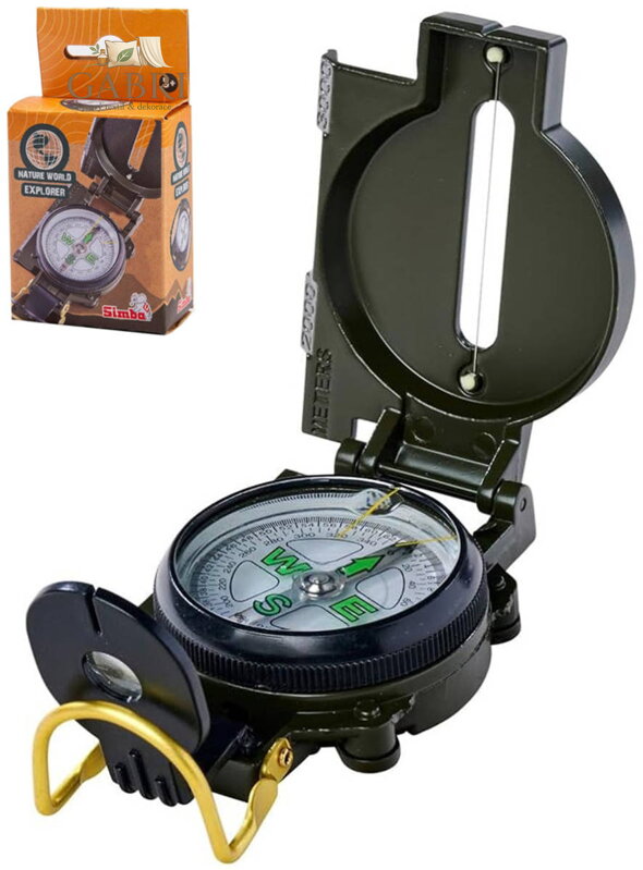 SIMBA Objevuj Kompas kovové pouzdro s výklopným víkem v krabičce