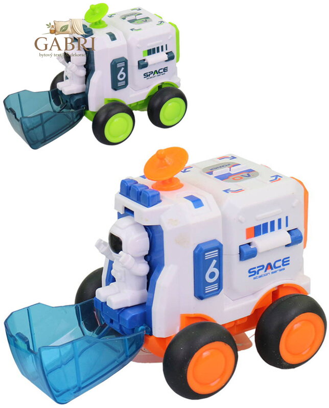 Auto vesmírné plastové vozítko s kosmonautem na setrvačník 2 barvy