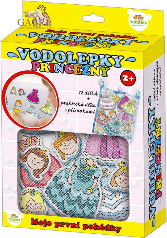 Vodolepky Moje první pohádky Princezny set 12ks v síťce s přísavkami do vany