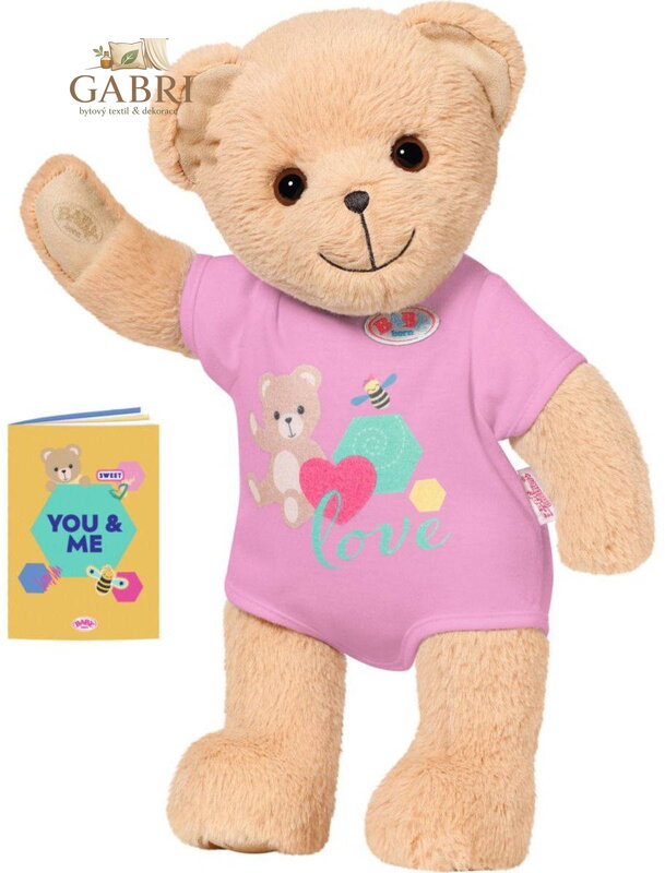 ZAPF BABY BORN Medvídek růžový v oblečku *PLYŠOVÉ HRAČKY*