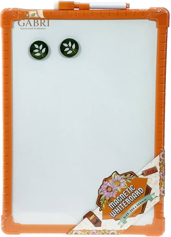 Tabule oboustranná stíratelná magnetická set s fixem a 2 magnety