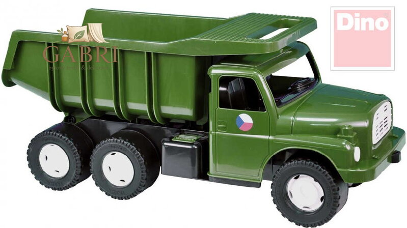 DINO Tatra auto nákladní T148 khaki vojenské SKLÁPĚCÍ KORBA na písek