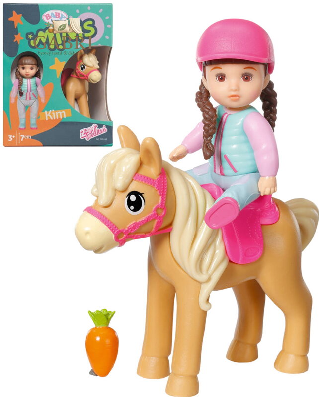 ZAPF BABY BORN Panenka Minis Kim herní set s koníkem