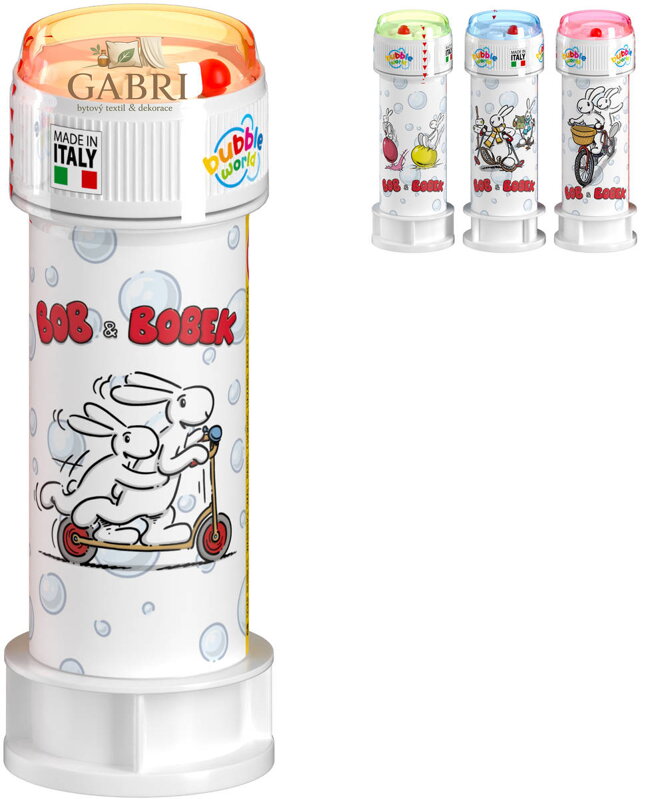 Bublifuk Bob a Bobek 60ml s bludištěm ve víčku 4 druhy