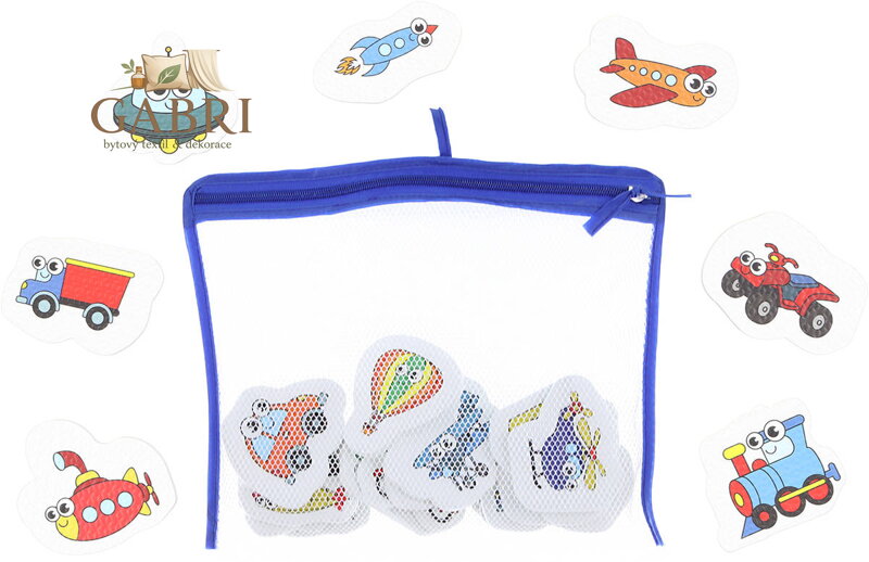 Vodolepky baby pěnové zvířátka do vody set 16ks v síťce na zip do vany