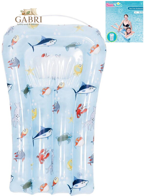 SUN CLUB Nafukovací lehátko ryby 72x47cm matrace s průzorem do vody