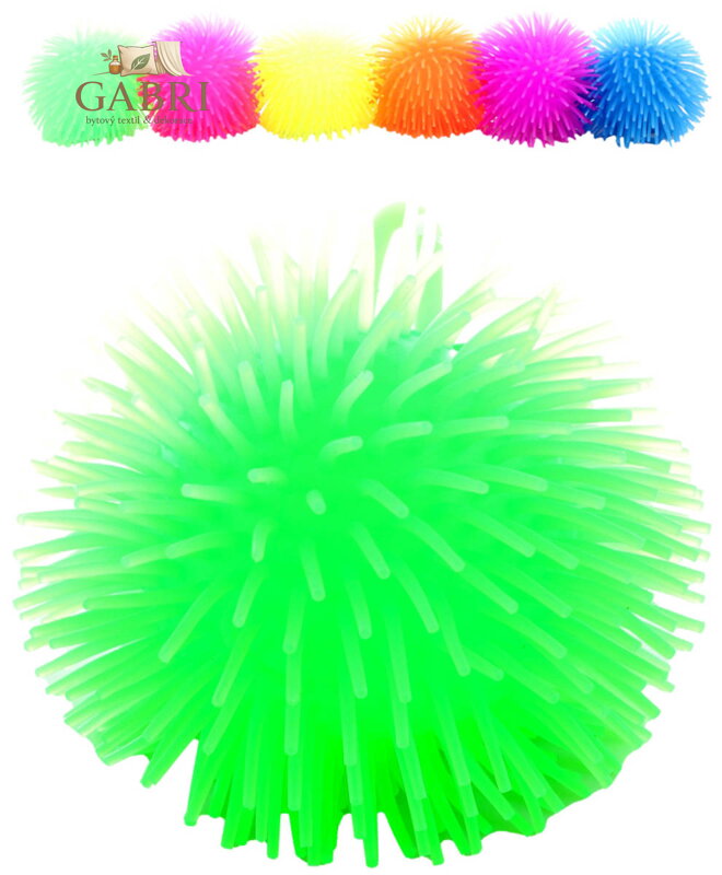 Míček ježatý soft měkký antistresový balonek ježek s třásněmi 6 barev