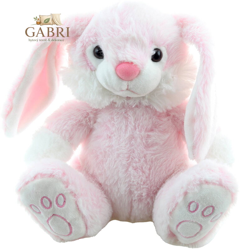 PLYŠ Králík růžový sedící 23cm *PLYŠOVÉ HRAČKY*