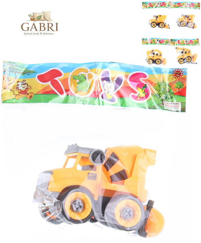 Auto stavební pracovní šroubovací montážní herní set s nástrojem 4 druhy