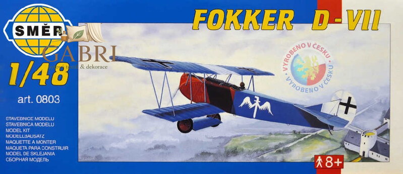 SMĚR Model letadlo Fokker D-VII 1:48 (stavebnice letadla)