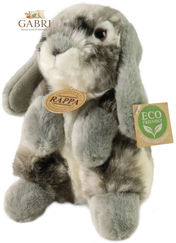 PLYŠ Králíček šedý 19cm Eco-Friendly *PLYŠOVÉ HRAČKY*