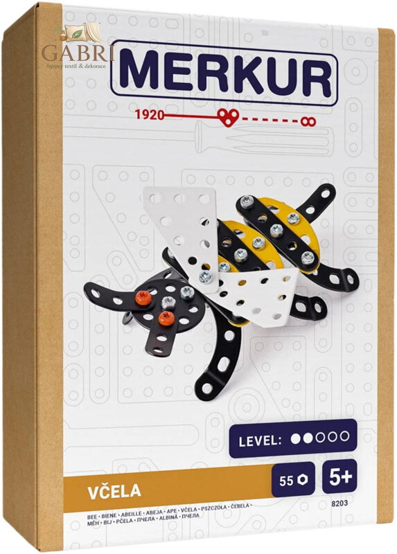 MERKUR F020 Broučci: Včela 55 dílků *KOVOVÁ STAVEBNICE*