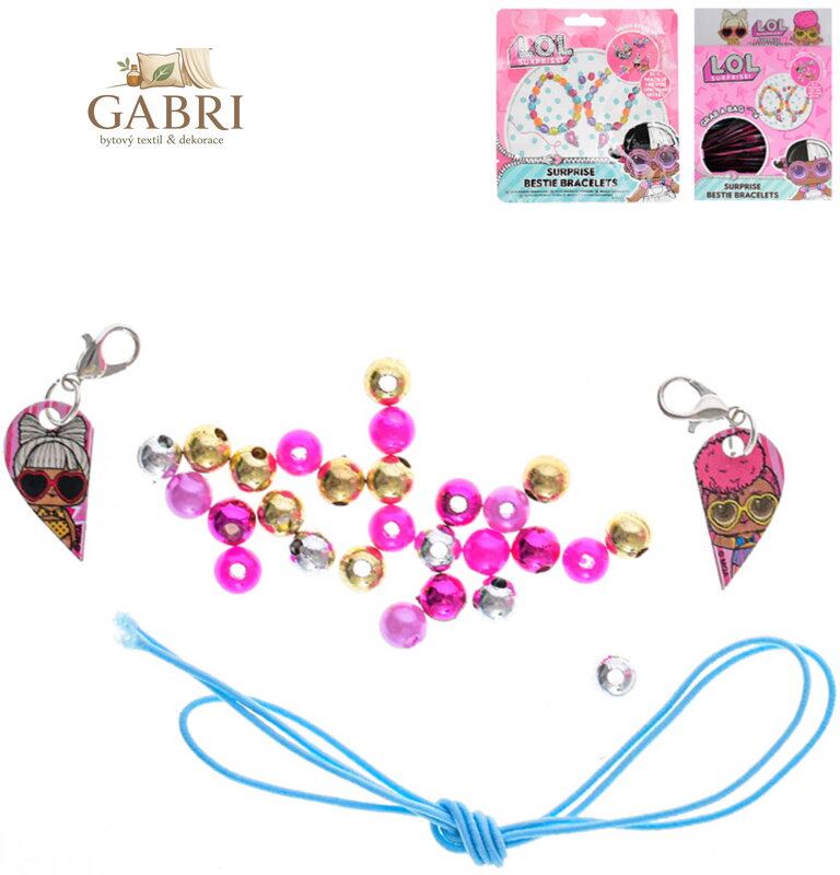 L.O.L. Surprise! Náramky přátelství s korálky set 2ks s překvapením 2 druhy