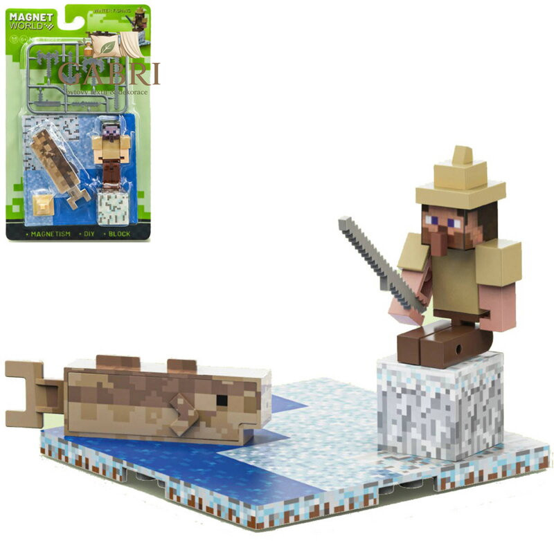Stavebnice Magnet World 3D magnetická skádačka Rybář a rybka