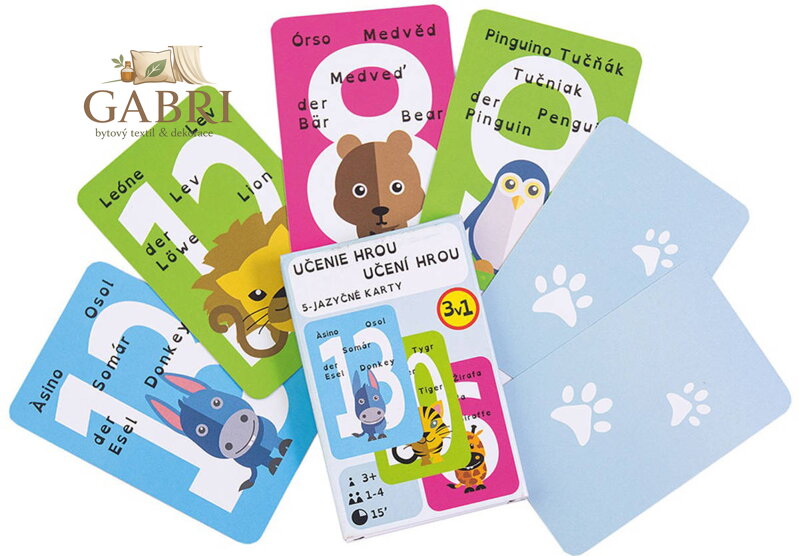 ARGUS Hra hrací karty edukační 4-jazyčné 3v1 I.