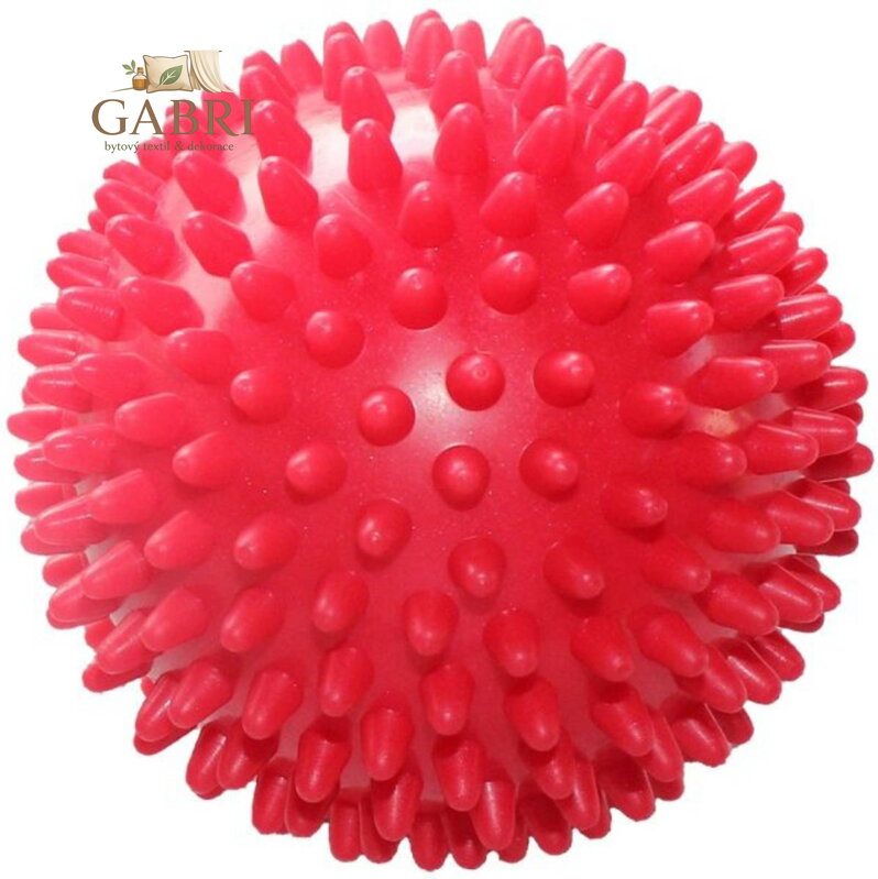 MERCO Míček masážní rehabilitační ježek 9cm s bodlinkami soft červený