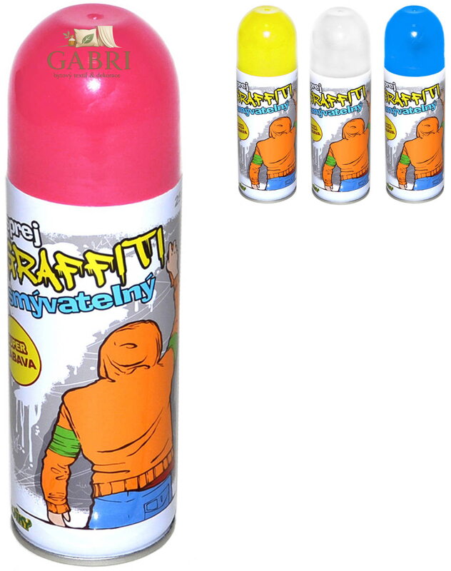 Křídy dětské tekuté smývatelné ve spreji 250ml graffiti spray 4 barvy