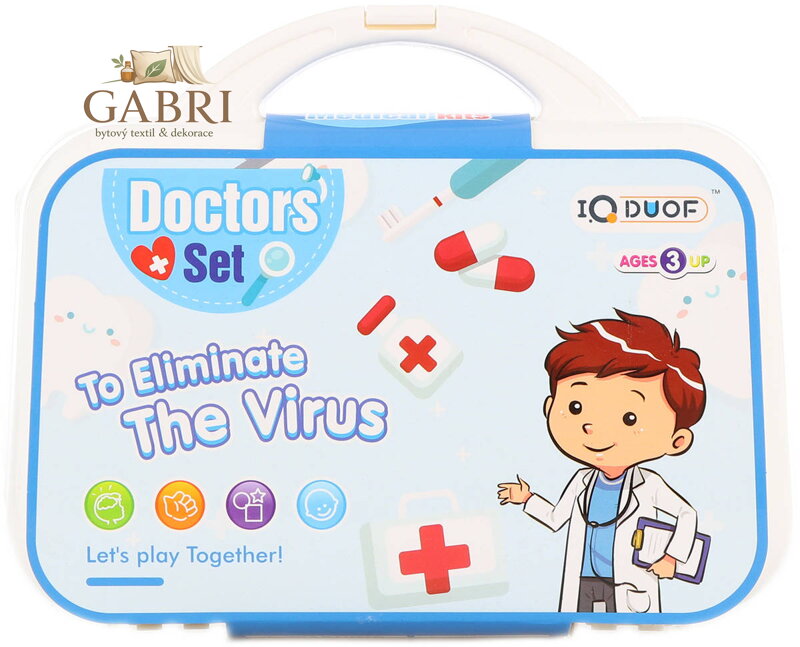 Zubař doktorská sada dětské lékařské potřeby v kufříku plast