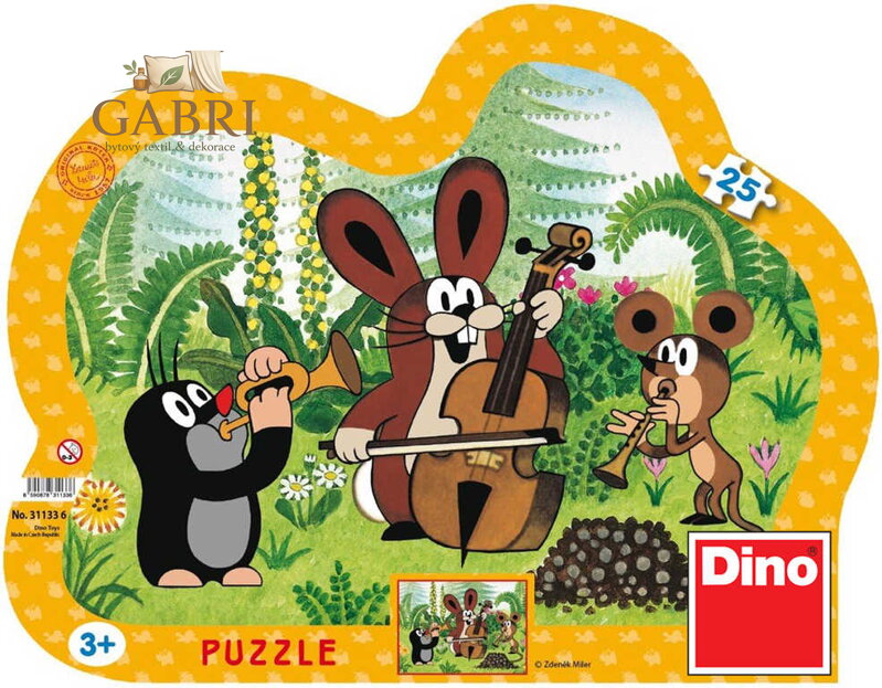 DINO Hra Puzzle Krtek muzikant (Krteček) 25 dílků v krabici