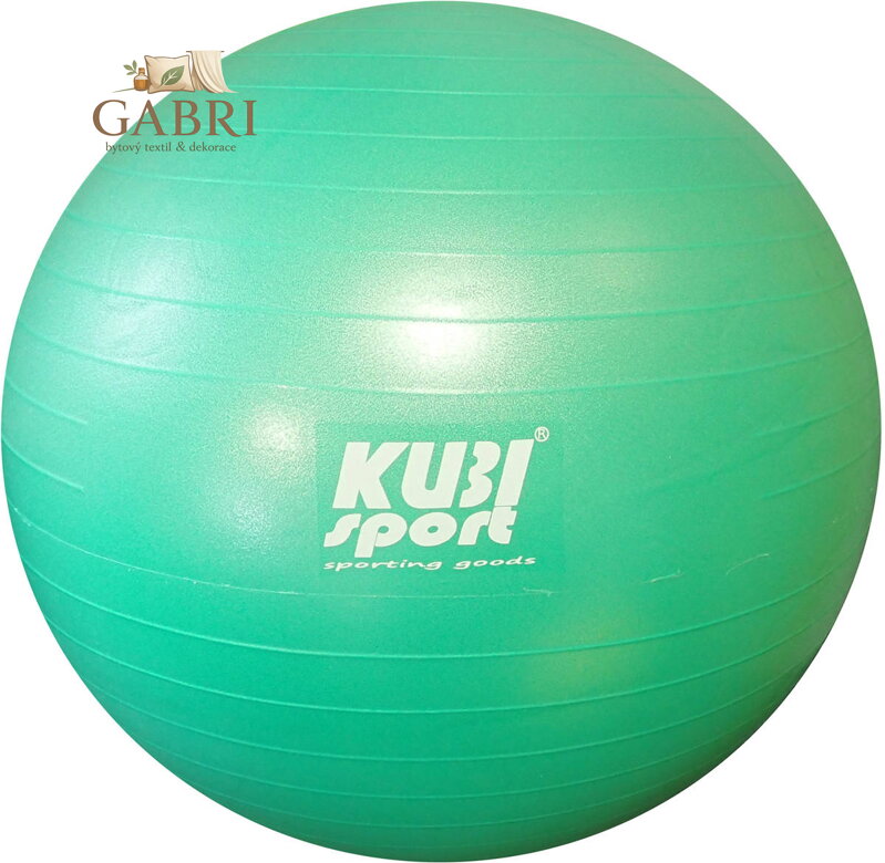KUBISPORT Míč gymnastický zelený 75cm fitness balon rehabilitační do 150kg