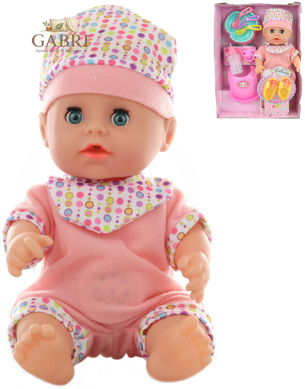 Panenka miminko čůrací set s lahvičkou a doplňky na baterie Zvuk