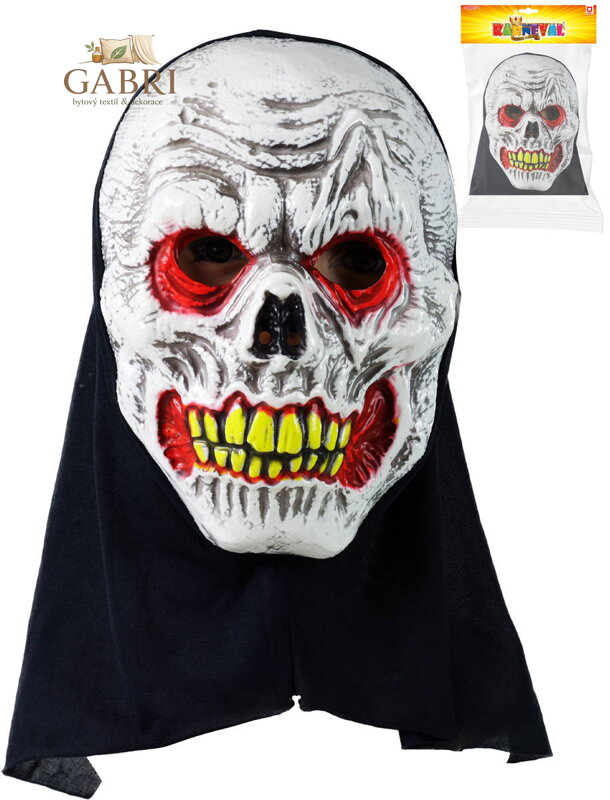 KARNEVAL Maska kostlivec s šátkem *KARNEVALOVÝ DOPLNĚK*