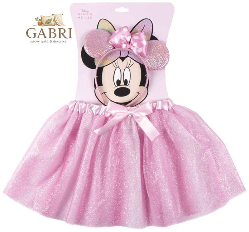 Sukně dětská tutu s doplňky Disney Minnie Mouse set s čelenkou