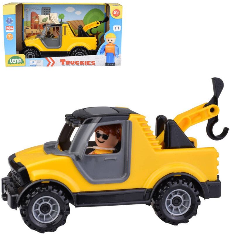 LENA Truckies baby auto odtahový vůz set s aktivním panáčkem 01634
