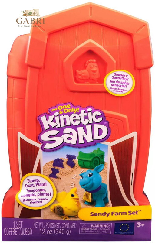 SPIN MASTER Kinetic Sand Farma herní set tekutý písek 340g s doplňky