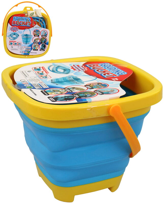 Kyblíček plážový skládací plastový kbelík na písek multifunkční
