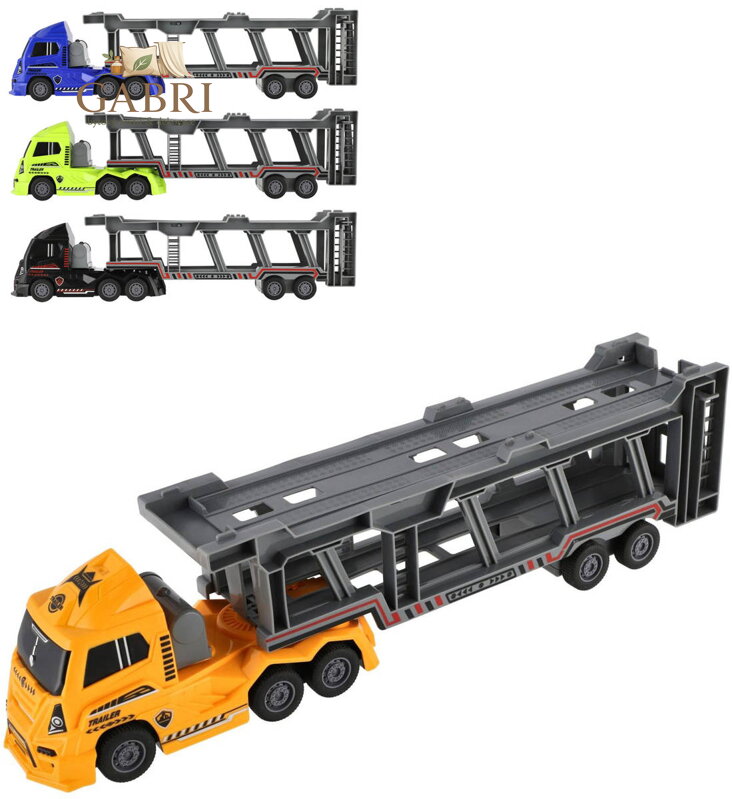 Auto kamion přepravník aut plastový tahač na setrvačník 4 barvy