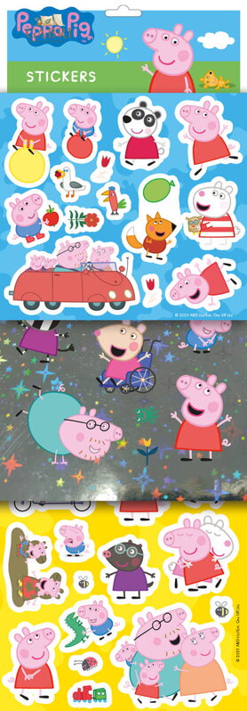 JIRI MODELS Samolepky prasátko Peppa Pig klasické / foliové / s glitry