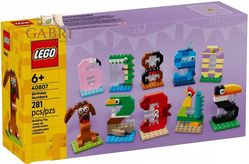 LEGO ICONIC Narozeninová čísla 40807 STAVEBNICE