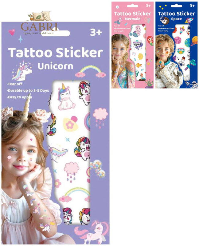 ARTO Tetování mix motivů dočasné dětské tetovačky 3 druhy