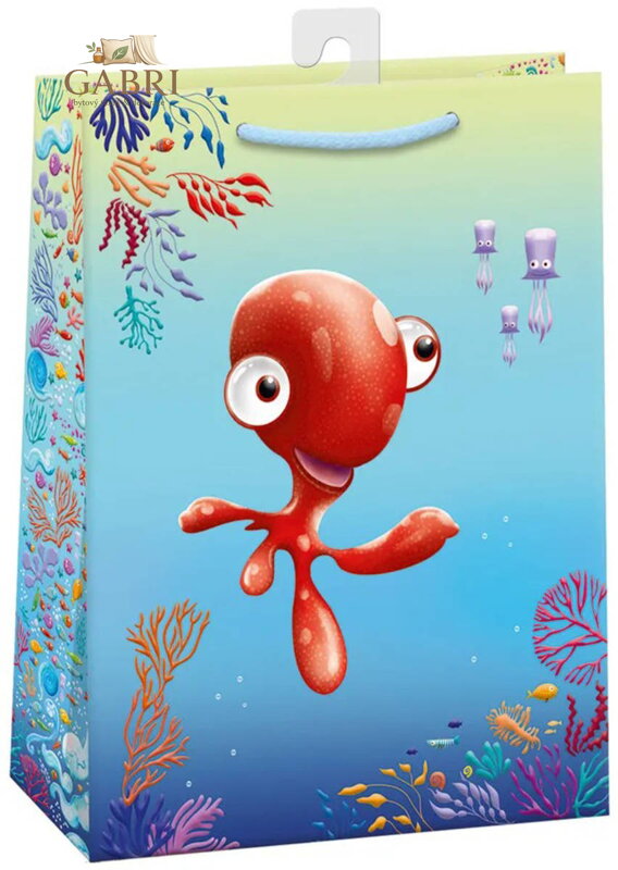 Taška dárková zvířátka moře 34x48cm papírová