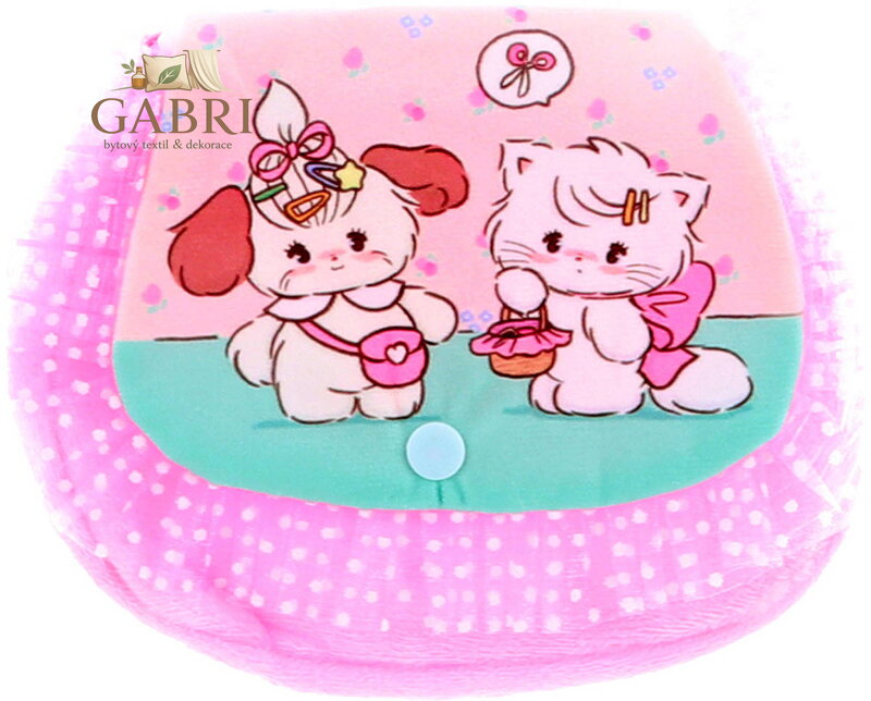 Kabelka přes rameno zvířátka 19x15cm na druk a zip PLYŠ