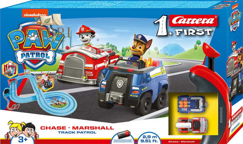 CARRERA First autodráha Tlapková Patrola 2,9m na baterie Světlo Zvuk