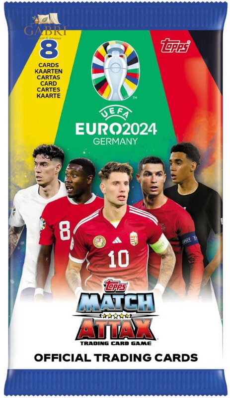 TOPPS EURO 2024 GERMANY Match Attax sběratelské fotbalové karty set 8ks booster