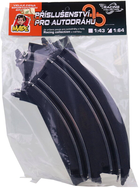Autodráha Racing Collection 1:64 náhradní díly dráha set 4ks
