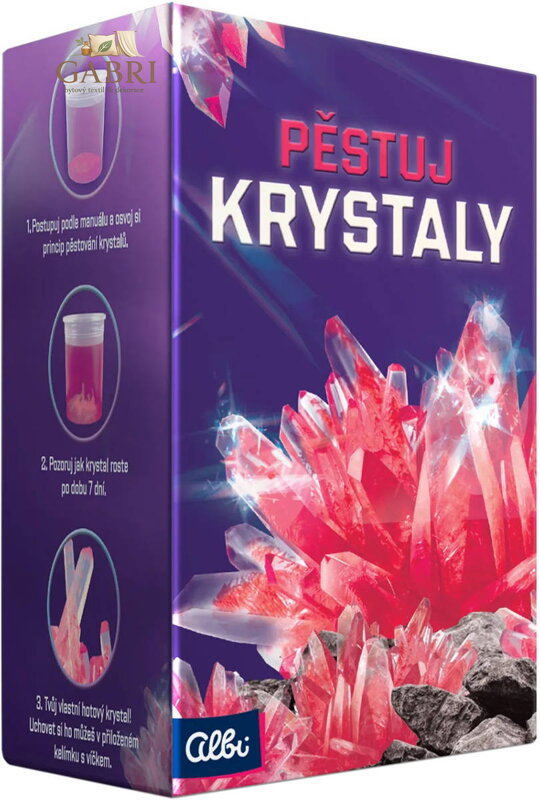 ALBI Pěstuj krystaly Červená experimentální vědecký vzdělávací set