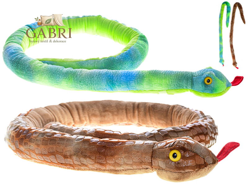 PLYŠ Had 135cm 2 druhy *PLYŠOVÉ HRAČKY*