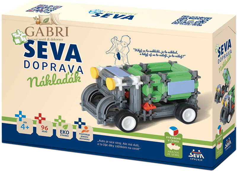 SEVA DOPRAVA Náklaďák polytechnická STAVEBNICE 96 dílků