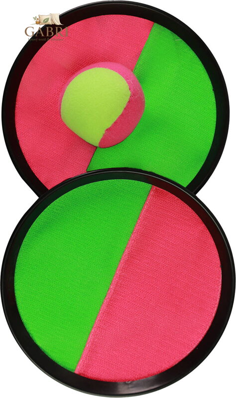 Hra Catch ball set 2 talíře se soft míčkem na suchý zip
