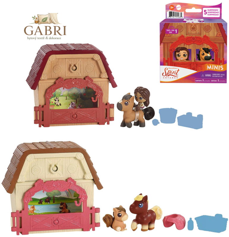 MATTEL SPIRIT Minis poníci a přátelé serie 1 herní set s překvapením 6 druhů