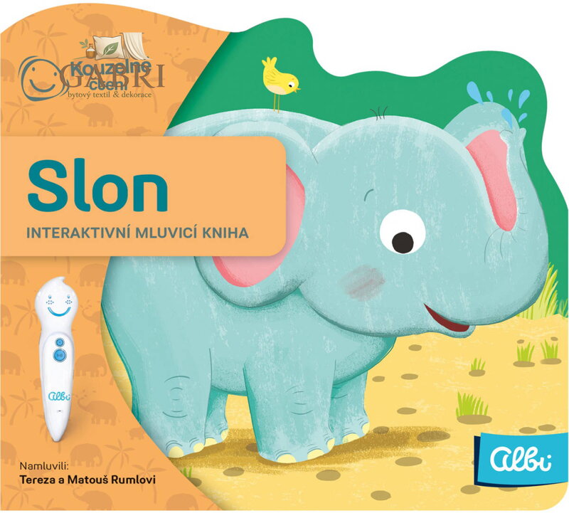 ALBI Kouzelné čtení Kniha interaktivní Slon baby minikniha tvarovaná